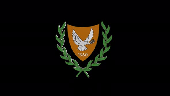 Coat Of Arms Of Cyprus With Alpha Channel  4K