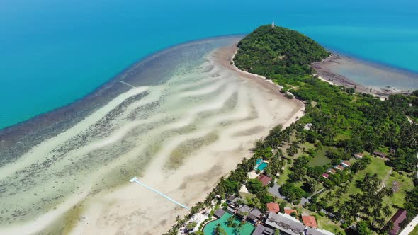 Beautiful high view of nature with sea ocean