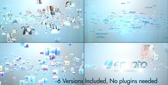 Multi Video & Text & Icons Stylish Logo alt