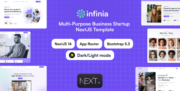 Infinia - Multipurpose business startup NextJS template