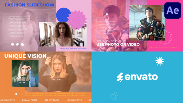 Colorful Fashion Slides for After Effects alt