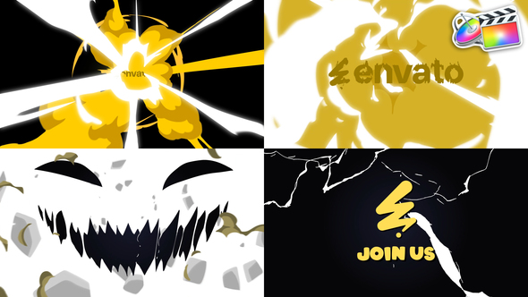 Cartoon Smiling Monster Halloween Logo for FCPX alt