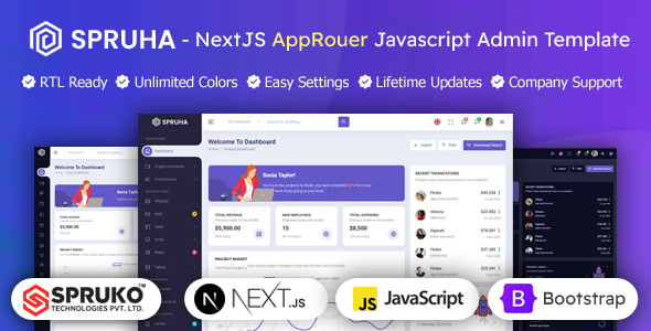 Spruha – Nextjs Javacsript AppRouter Admin Dashboard Template – 0 Sold!