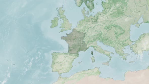 Globe Map of France with a label