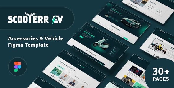 Scooter EV – Accessories and Vehicle Figma Template – 0 Sold!