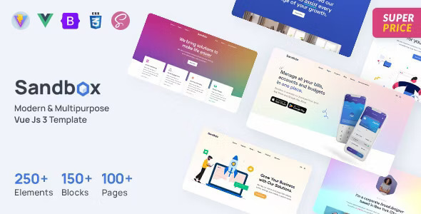 Sandbox – Modern & Multipurpose VueJs Template – 0 Sold!