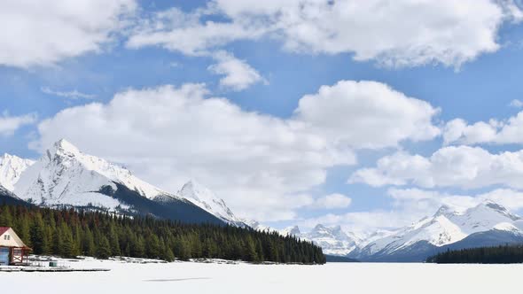 Maligne Lake In Jasper Alberta Canada