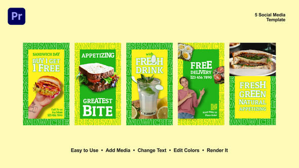 Sandwich Template Instagram Stories