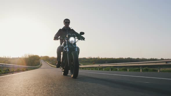 Motorbike on the Road Riding