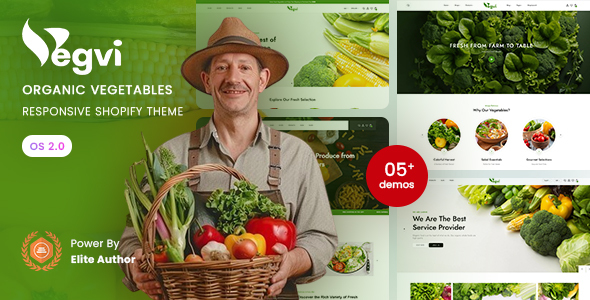 Vegvi – Organic Vegetables Responsive Shopify 2.0 Theme – 0 Sold!