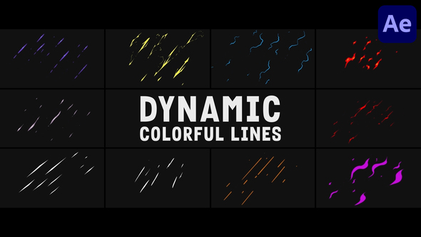 Dynamic Colorful Lines for After Effects