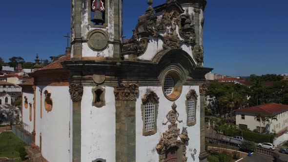 Church of Sao Francisco De Assis in Sao Joao Del Rei Town in Brazil