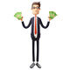 3D Business Man with Money in Hand - 3DOcean Item for Sale