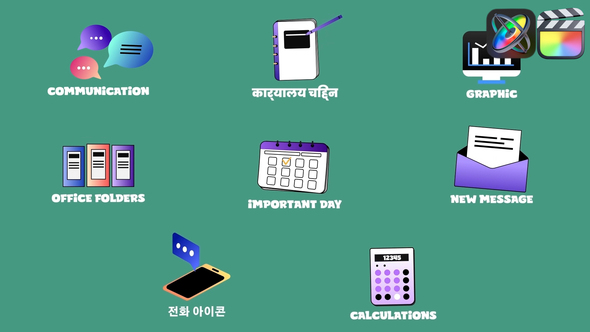 Office Task Icons And Titles for FCPX alt