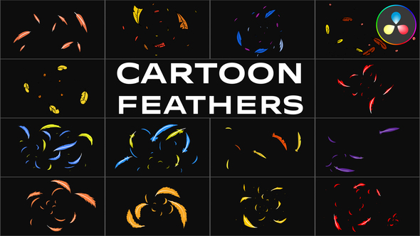 Cartoon Feathers for DaVinci Resolve