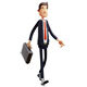 Male Character with Briefcase Walking Full of Confidence - 3DOcean Item for Sale
