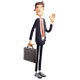 Cartoon Character Man Waving Hand with Briefcase - 3DOcean Item for Sale
