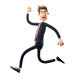 Illustration of a Man Running Enthusiastically - 3DOcean Item for Sale