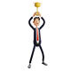 Illustration of a Professional Man Lifting the Victory Cup - 3DOcean Item for Sale