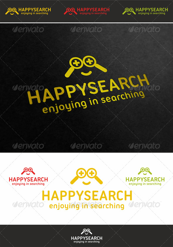 Happy Search Face Logo