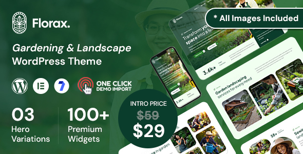 Florax – Gardening and Landscape WordPress Theme – 0 Sold!