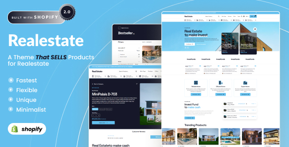 Real Estate – Single Property & Apartments Shopify 2.0 Theme – 0 Sold!