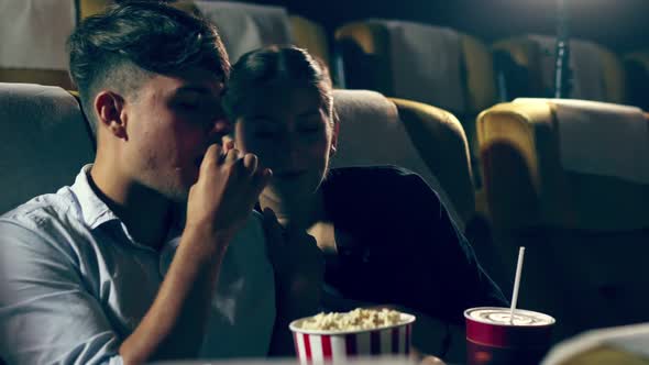 People Audience Watching Movie in Cinema Theater