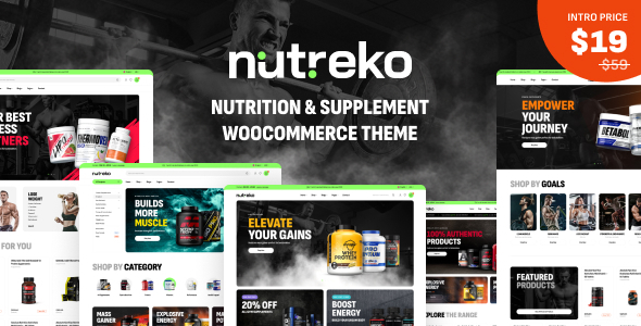 Nutreko – Nutrition & Supplement WooCommerce Theme – 0 Sold!