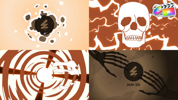 Scull And Bones Logo for FCPX alt