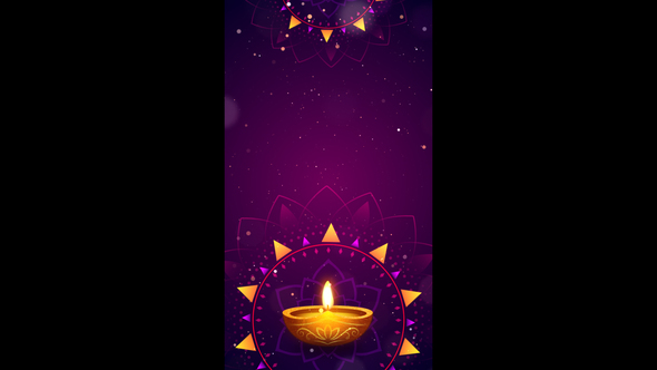 Decorative Diwali Diya Lamp With Rangoli 03