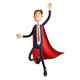 Cartoon Professional Wearing Red Cape like Superhero - 3DOcean Item for Sale