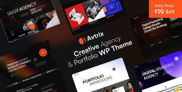 Avtrix – Creative Agency & Portfolio WordPress Theme – 0 Sold!