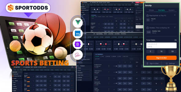 Sportodds – Sports Betting Website Vue  JS Template – 0 Sold!