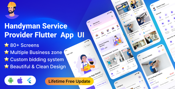 Handyman Service  Provider Flutter  App  UI Kit