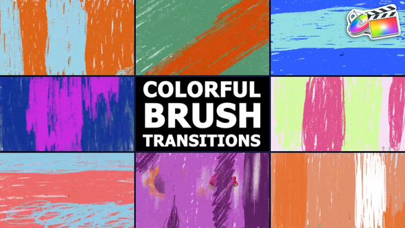 Colorful Brush Transitions | FCPX alt