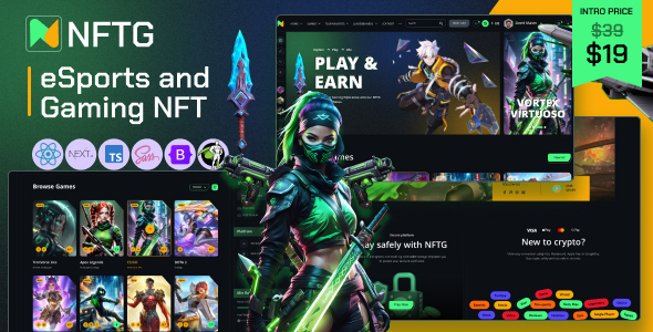 NFTG - eSports and Gaming NFT Next JS Template