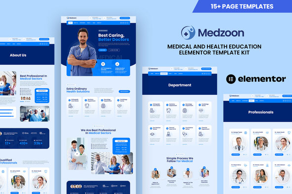 Medzoon – Medical & Health Education Elementor Template Kit – 0 Sold!