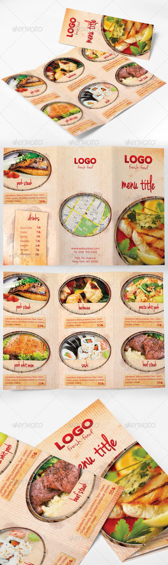 Trifold Menu Graphics Designs Templates From Graphicriver Trifold Menu Graphics Designs
