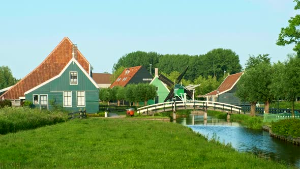 Zaanse Schans in Holland. Zaandam, Netherlands