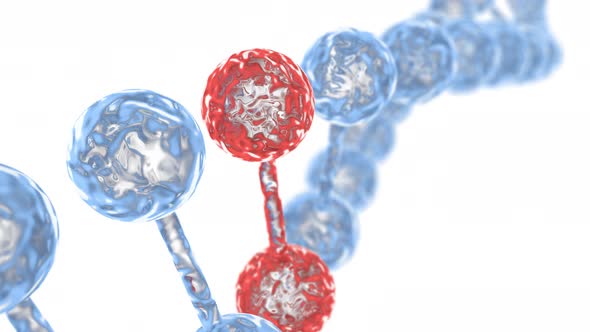 Animation of changes in the DNA structure.