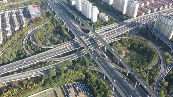 Busy traffic road in city