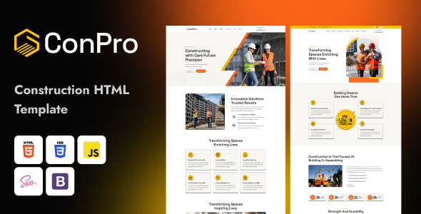 ConPro – Construction HTML Template – 0 Sold!