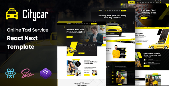 Citycar – Online Taxi Service React Template – 0 Sold!