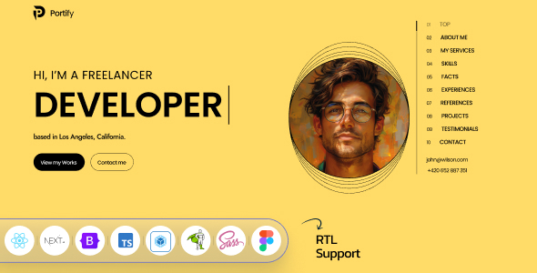 Portify - Personal Portfolio Next JS  Template