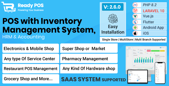 Ready POS – POS with Inventory Management System, HRM & Accounting | POS SAAS