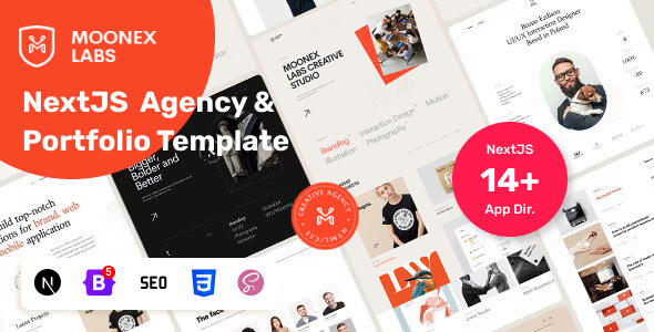 Moonex - Creative Agency & Portfolio NextJs Template