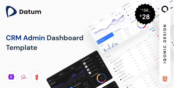 Datum - Datum - React, Vue, Laravel, HTML CRM Admin Dashboard Template