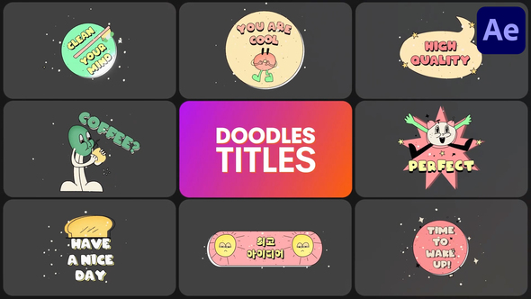 Comic Doodles Titles for After Effects