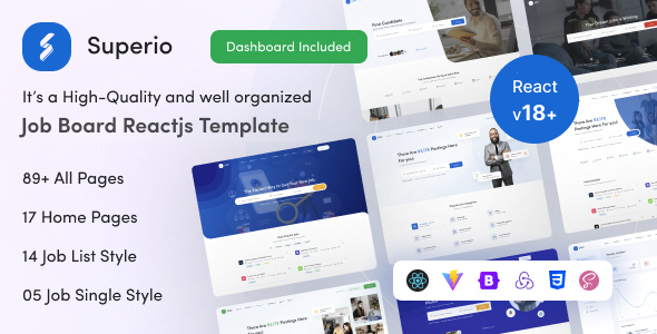 Superio – Job Portal & Job Board ReactJS Template