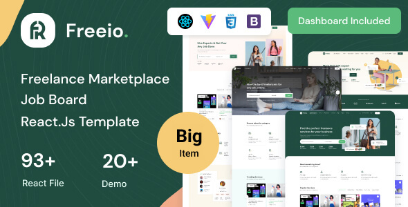 Freeio - Freelance Marketplace ReactJS Template